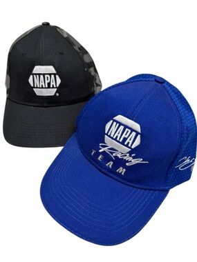 2 NAPA RACING baseball hats blue black embroidered logo NASCAR INDY TEAM RACING